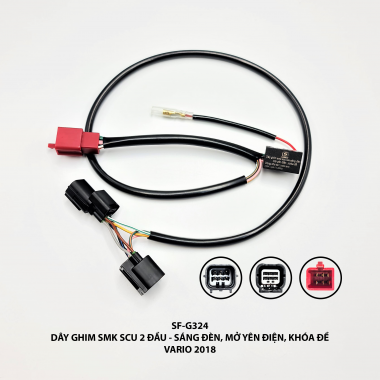 Dây ghim SMK SCU 2 đầu - sáng đèn, mở yên điện, khoá đề - Vario 2018 - SF-G324