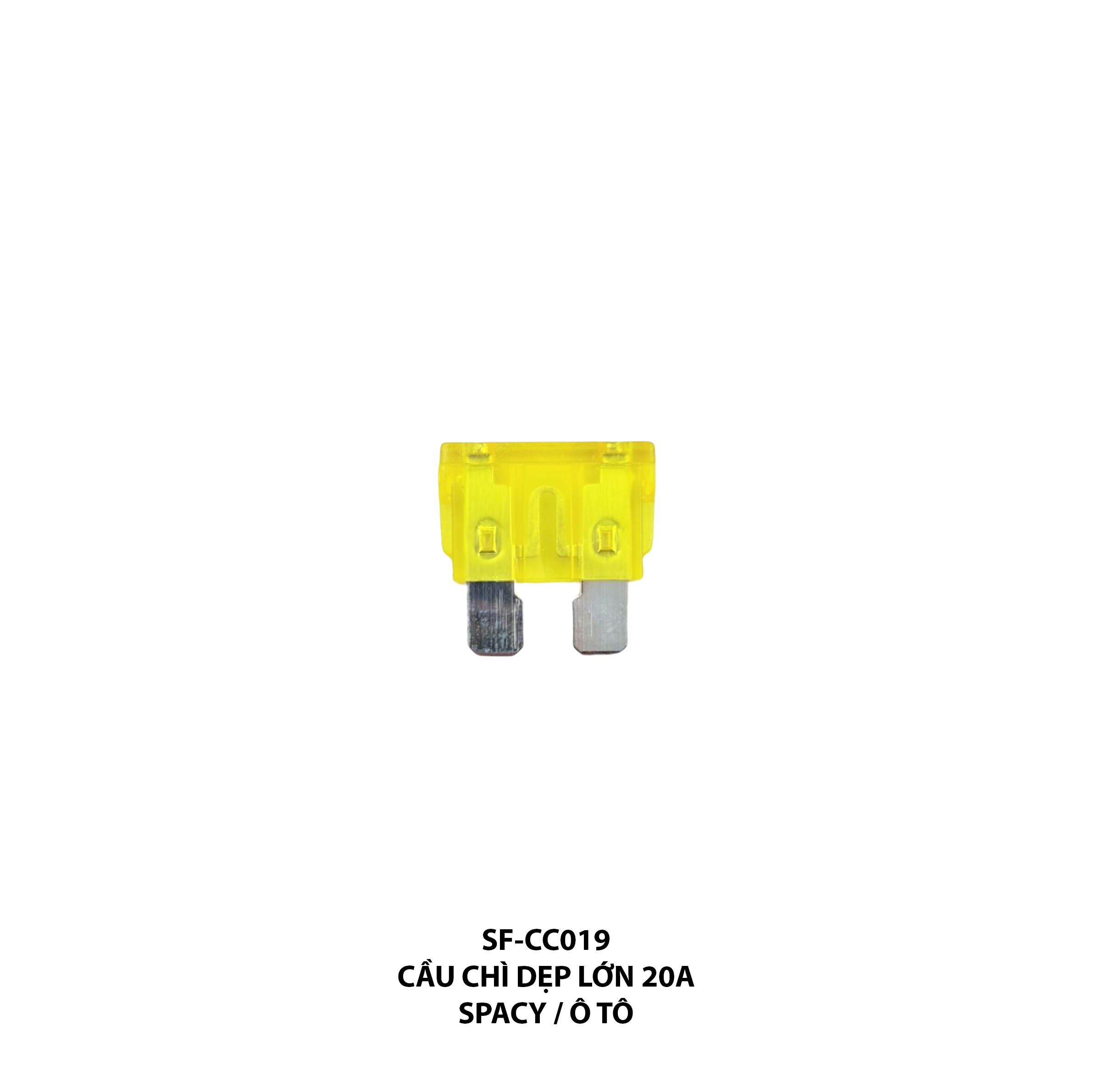 Cầu chì dẹp lớn 20A - Spacy/ ô tô - SF-CC019