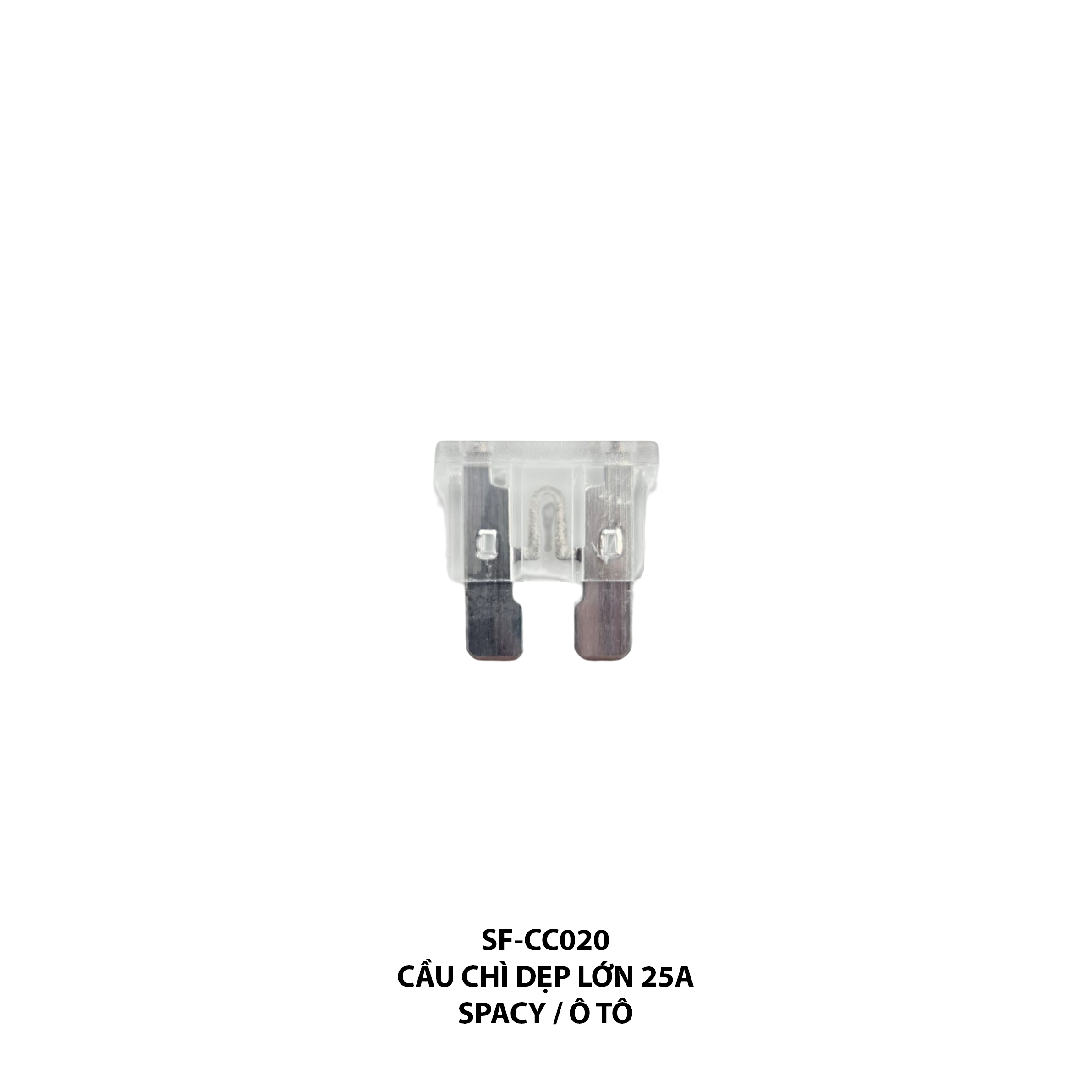 Cầu chì dẹp lớn 25A - Spacy/ ô tô - SF-CC020