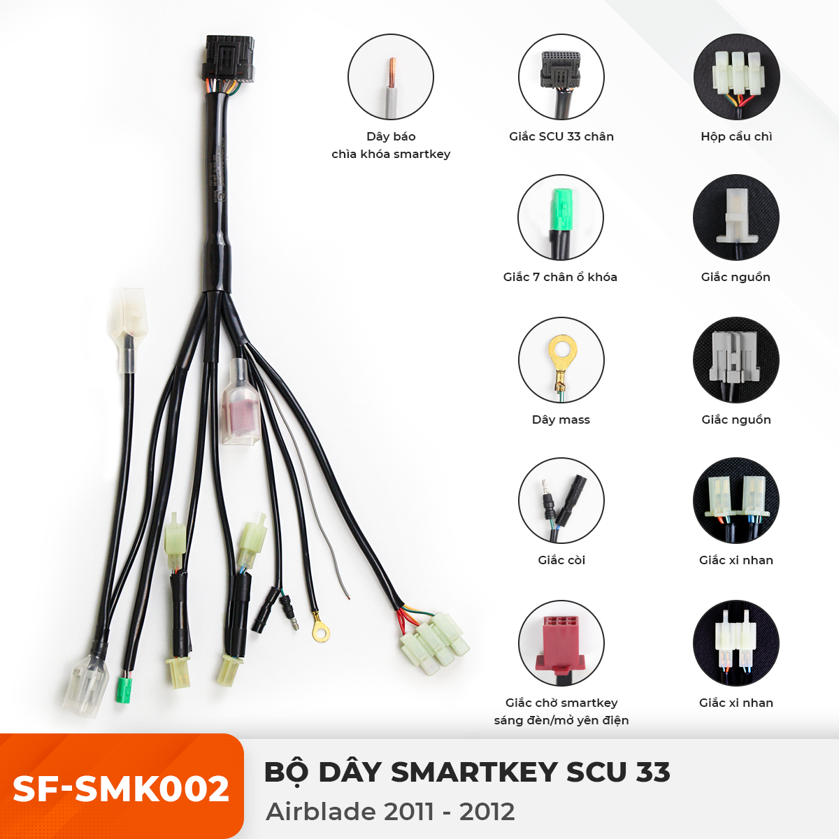 Dây Smartkey SCU 33 - Air Blade 2011-2012 - SF-SMK002
