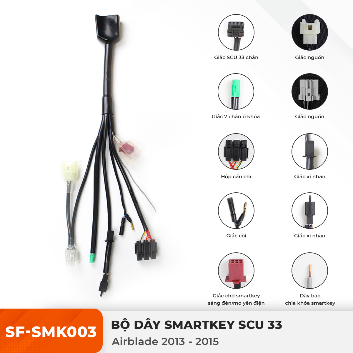 Dây Smartkey SCU 33 - Air Blade 2013-2015 - SF-SMK003