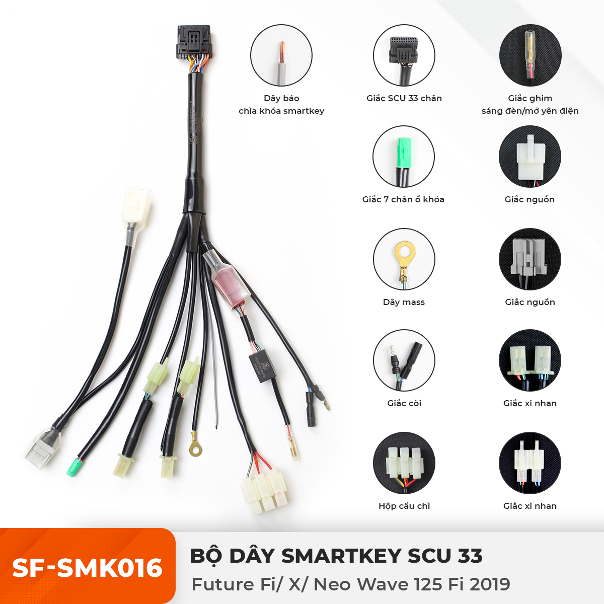 Dây Smartkey SCU 33 - Future Fi/ X/ Neo Wave 125 Fi 2019 - SF-SMK016