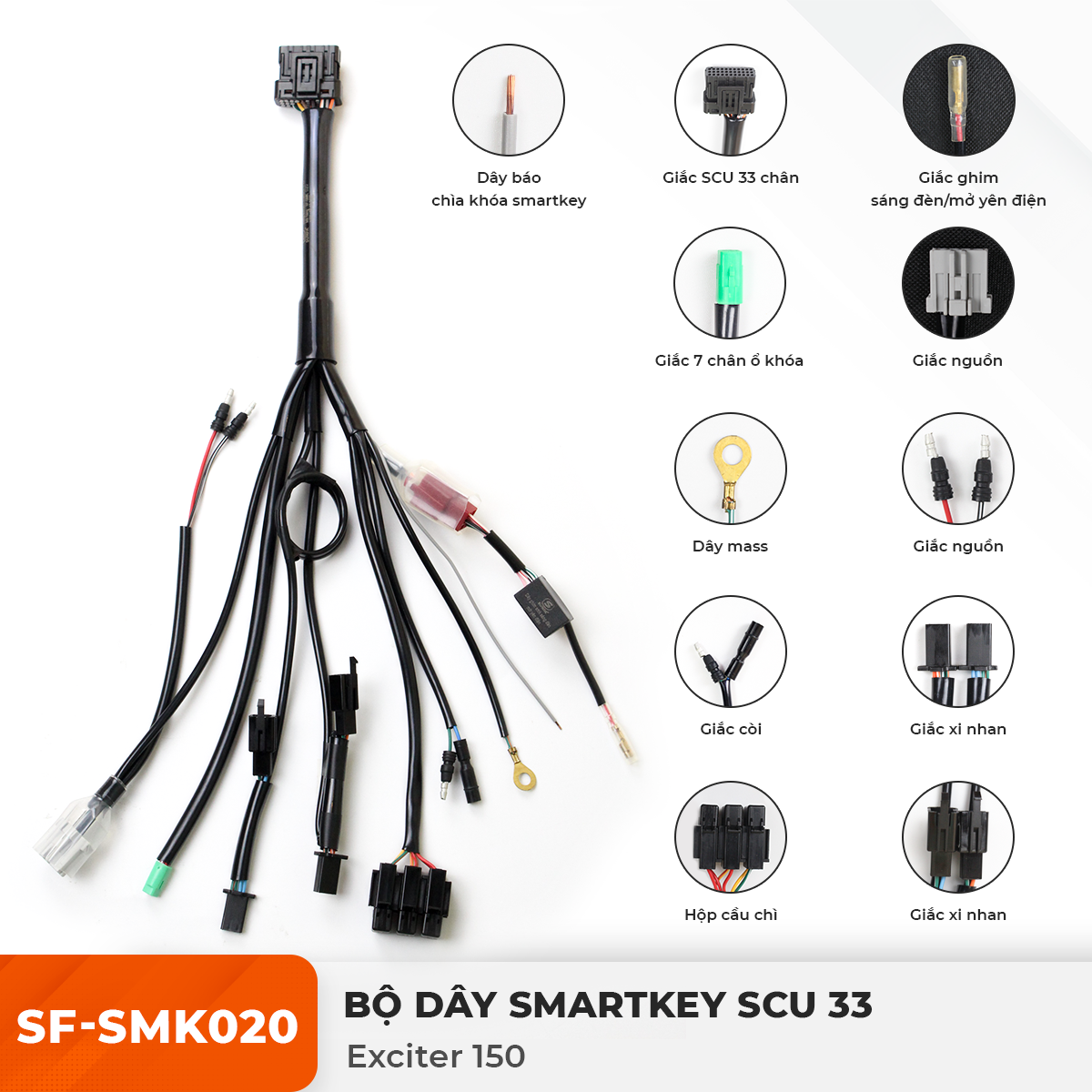 Dây Smartkey SCU 33 - Exciter 150 - SF-SMK020