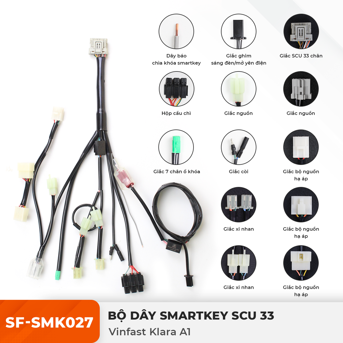 Dây Smartkey SCU 33 - Vinfast Klara A1 - SF-SMK027