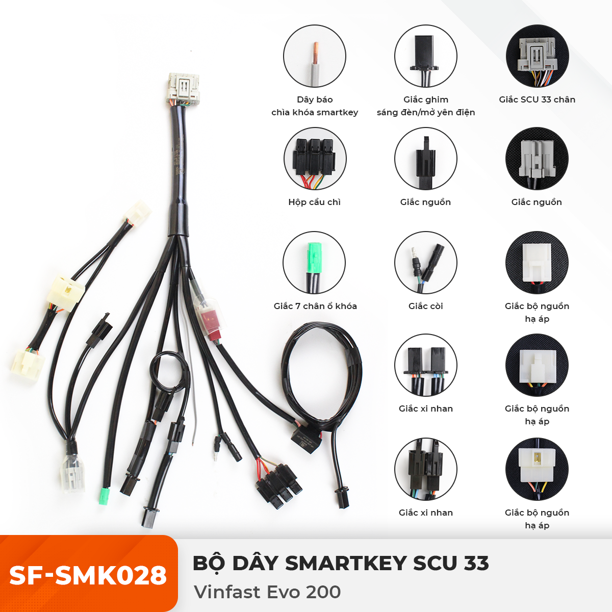 Dây Smartkey SCU 33 - Vinfast Evo 200 - SF-SMK028