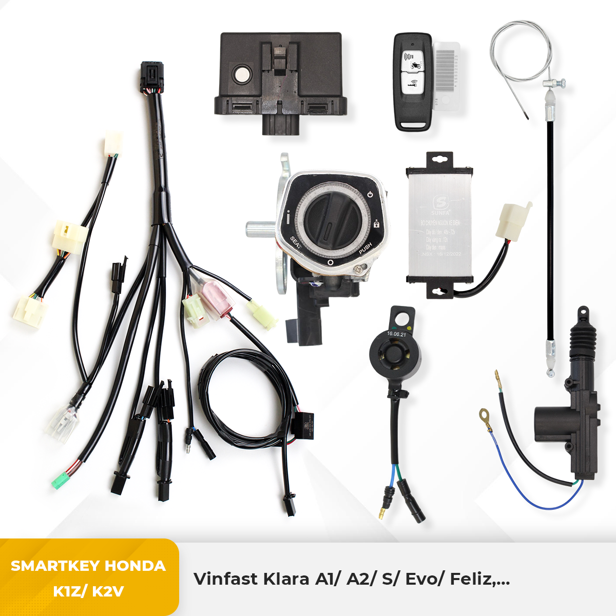 Smartkey Honda K1Z/K2V - Vinfast Klara A1/ A2/ S/ Evo/ Feliz,... - HDK1ZK2VVINFAST