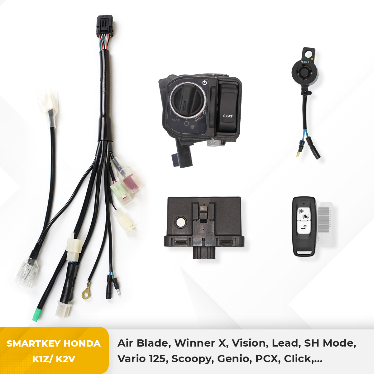 Smartkey Honda K1Z/K2V - Air Blade, Winner X, Vision, Lead, SH Mode, Vario 125, Scoopy, Genio, PCX, Click,... - HDK1ZK2VVUONGNHO