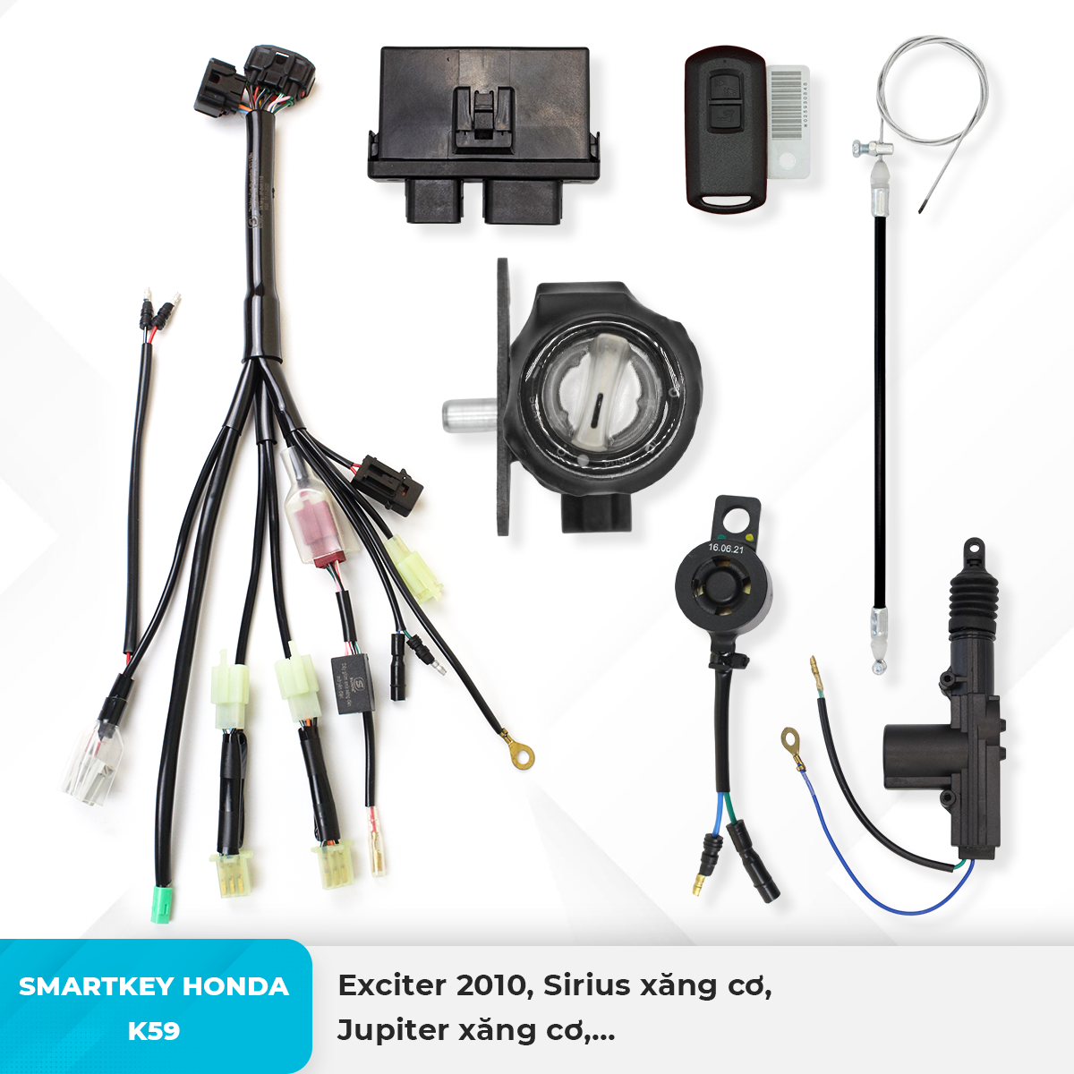 Smartkey Honda K59 - Exciter 2010, Sirius xăng cơ, Jupiter xăng cơ,... - HD02EX2010