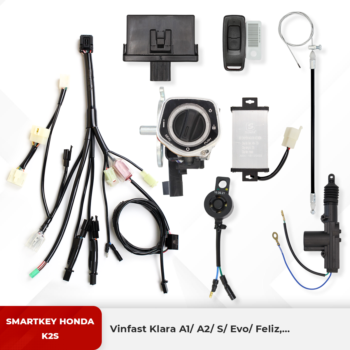Smartkey Honda K2S - Vinfast Klara A1/ A2/ S/ Evo/ Feliz,... - HDK2SVINFAST
