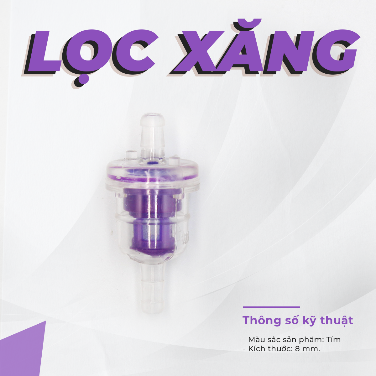 Lọc xăng nhựa trong suốt