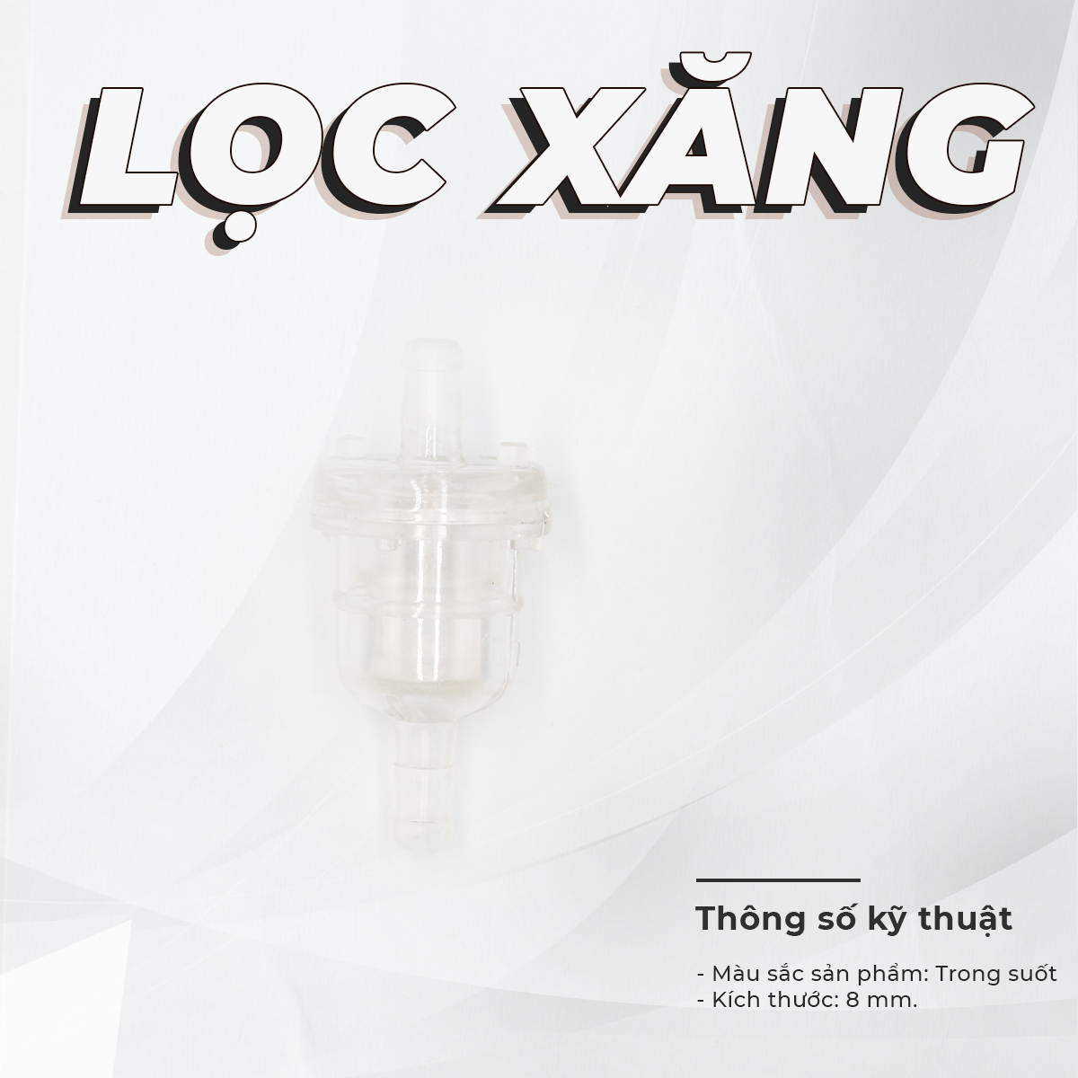 Lọc xăng nhựa trong suốt