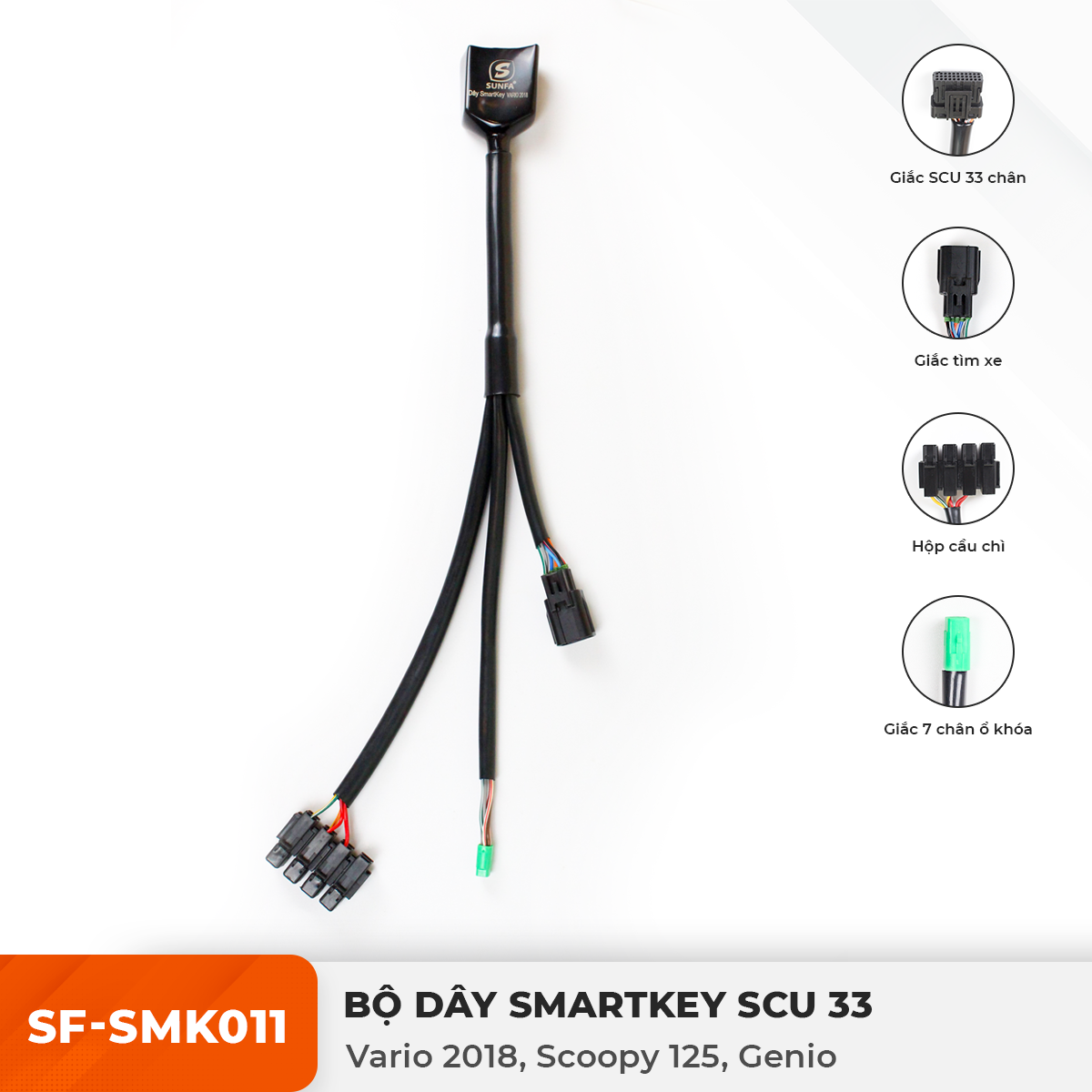 Dây Smartkey SCU 33 - Vario 2018, Scoopy 125, Genio - SF-SMK011
